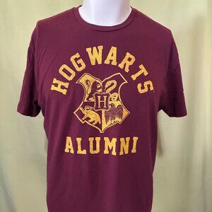 Harry Potter Hogwarts Alumni Maroon T-Shirt Size Large Harry Potter Ron Weasley